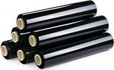 6-ROTOLI-FILM-ESTENSIBILE-MANUALE-NERO-NASTRO-PELLICOLA-BOBINE-IMBALLAGGI-PALLET