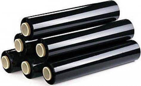 6-ROTOLI-FILM-ESTENSIBILE-MANUALE-NERO-NASTRO-PELLICOLA-BOBINE-IMBALLAGGI-PALLET