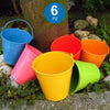 6-Secchielli-In-Latta-Porta-Piante-Decoupage-Contenitore-Decorazioni-Lavoretti