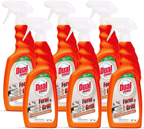6 x Dual Power Forni e Grill Spray Promo Pack 6 Bottiglie 500ml Azione Rapida