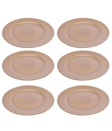 6 X Sottopiatti Natalizi In Plastica 33cm Decorazioni Natale Per La Tavola Gold