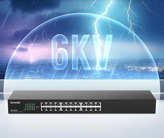 Switch 24 Porte Gigabit Installabile a Rack, TEG1024G