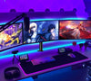 Supporto da scrivania per 3 Monitor 13-24'' con morsetto