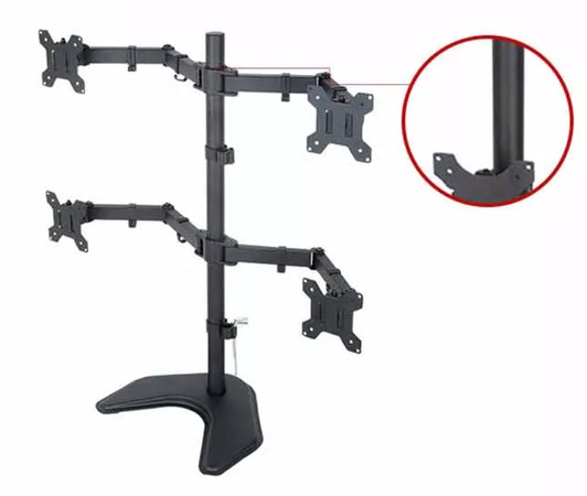 Supporto da Scrivania per 4 Monitor 13-27'' con base