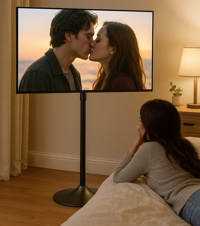 Supporto a Pavimento Colonna a Base Circolare per TV LCD/LED 13-27''