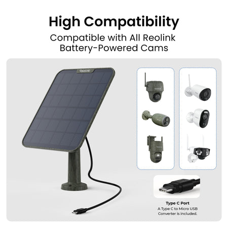 Telecamera da Esterno con Batteria/Pannello Solare 4K 8MP UHD IP64, Serie G450