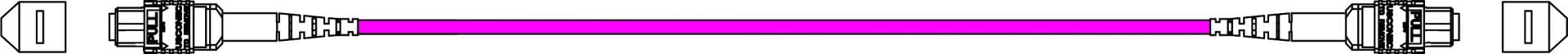 Cavo Patch a 12 Fibre MTP-F/MTP-F OM4 Code B 3 metri