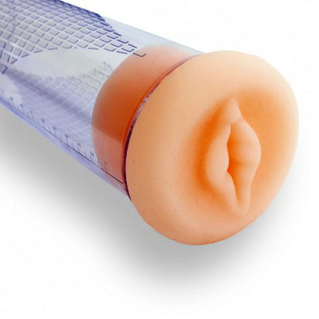 MANICOTTO GUAINA UNIVERSALE POMPA A VUOTO VAGINA IN TPE MORBIDO ELASTICO COLOR CARNE