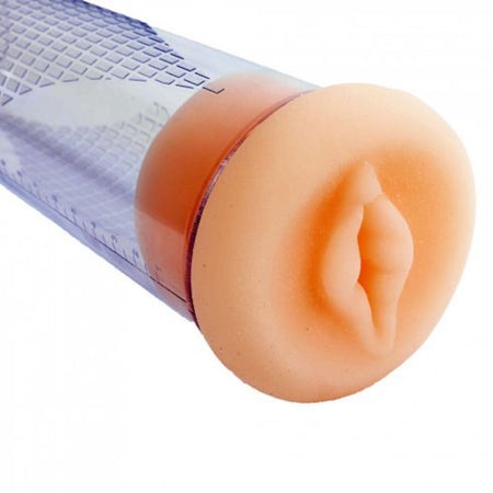 MANICOTTO GUAINA UNIVERSALE POMPA A VUOTO VAGINA IN TPE MORBIDO ELASTICO COLOR CARNE