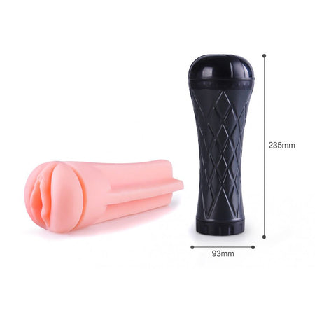 MASTURBATORE VAGINA IN MORBIDO CYBERSKIN CON CUSTODIA COPPA RIGIDA TORCIA NERA