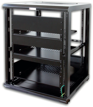 Armadio Rack 19'' 600x600 15U per Audio Video Nero
