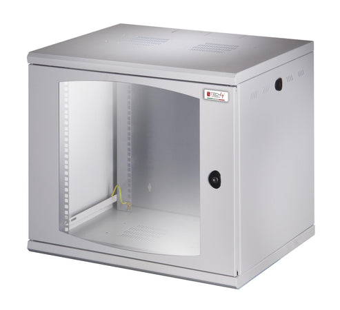 Armadio Rack 19'' a muro 10 unità sezione unica prof. 500mm Nero