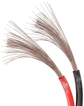Cavo Audio per diffusori acustici Nero/rosso 2,5 mm matassa 100mt