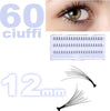 60-Ciuffi-Ciglia-Finte-12mm-Nero-Per-Ciglia-Naturali-Singole-Estensione-Trucco