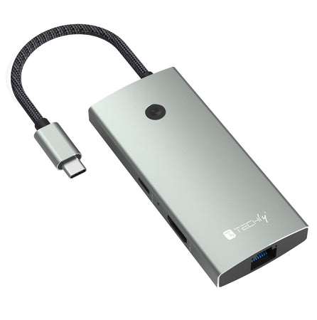 Docking Station Multifunzione Hub USB-C 6 in 1 con interruttore
