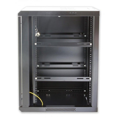 Armadio Rack 19'' a muro 12 unità sezione unica prof. 600mm Nero