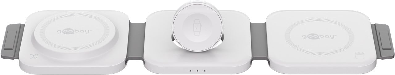 Caricatore Qi Wireless Caricabatterie 3in1 Stazione di Ricarica Pieghevole 15W