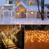 Catena Luminosa 400 Luci LED a Cascata Bianco Caldo IP44 con Timer