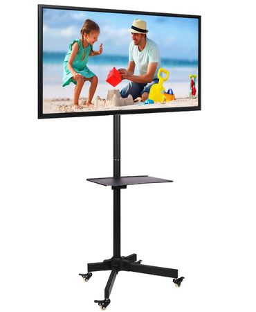 Supporto a Pavimento con Mensola Trolley TV LCD/LED/Plasma 23''-55''