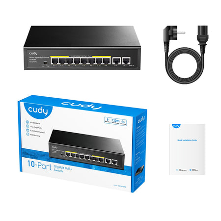 Switch Gigabit PoE+ 10 Porte, GS1010PE