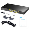 Switch Gigabit PoE+ 24 Porte con 2 porte Gigabit SFP, GS1028PS2
