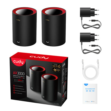 Sistema Wi-Fi 6 Mesh AX3000 2.5G Dual Band, M3000 2pz