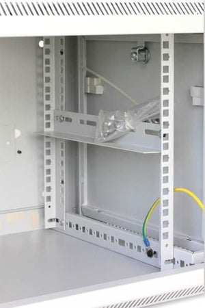 Armadio Rack 19'' a muro 15 unità sezione unica prof. 450mm Grigio