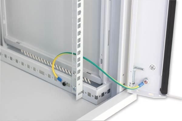 Armadio Rack 19'' a muro 20 unità sezione unica prof. 600mm Grigio