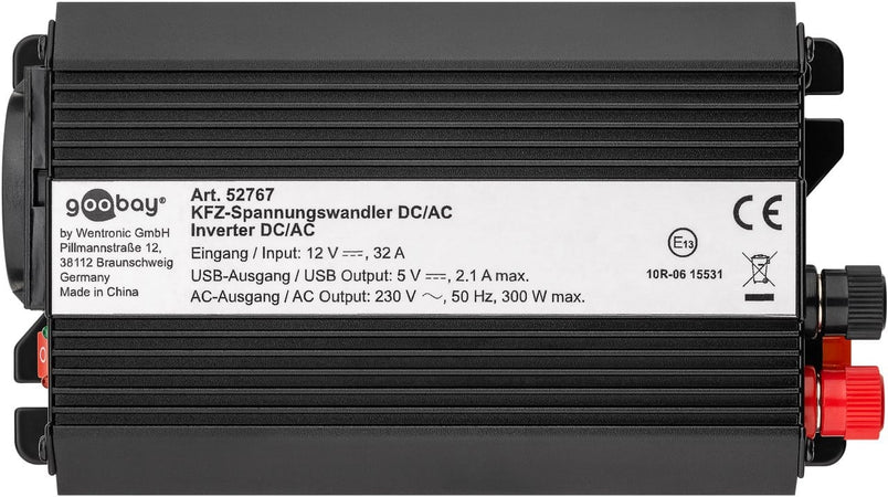 Alimentatore da Auto DC/AC 300W da 12V a 230V con porta USB