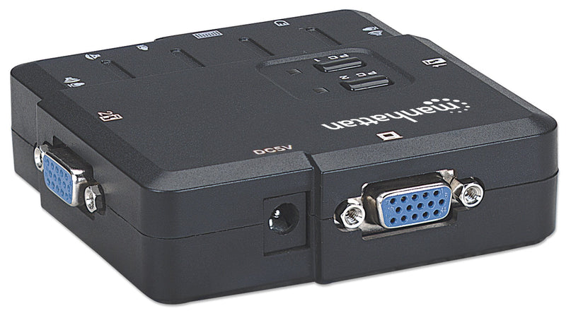 KVM Switch 2 Porte USB/Audio Nero