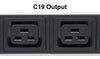 Multipresa montaggio a rack 19'' 1U 8 uscite C19 Spina Italiana
