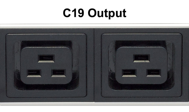 Multipresa montaggio a rack 19'' 1U 8 uscite C19 Spina Italiana