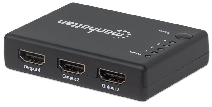 Splitter HDMI 4K UHD 3D con LED 4 vie
