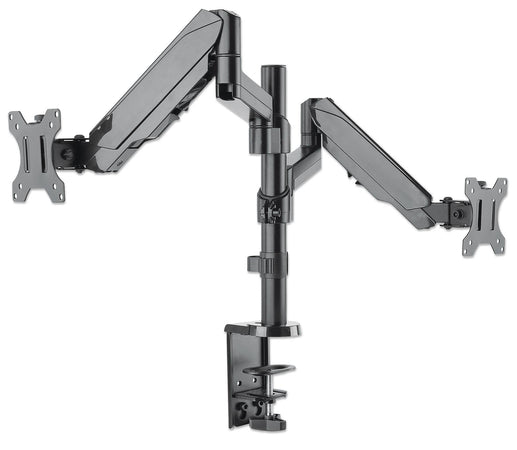 Supporto da Scrivania Doppio Monitor 17-32'' con molla a gas Nero