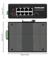 Switch Ethernet Gigabit 8 porte PoE+ con PoE Passante