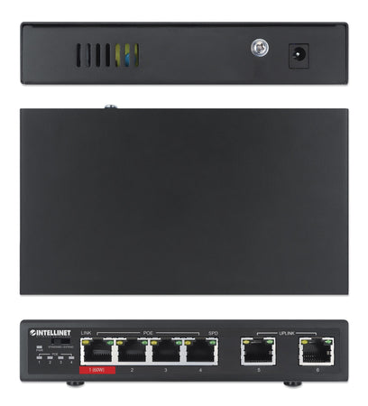 Fast Ethernet Switch a 6 porte con 4 porte PoE (1 x High-Power PoE)
