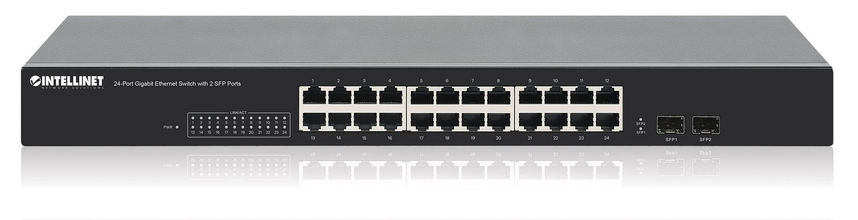 Gigabit Ethernet Switch 24 porte con 2 porte SFP