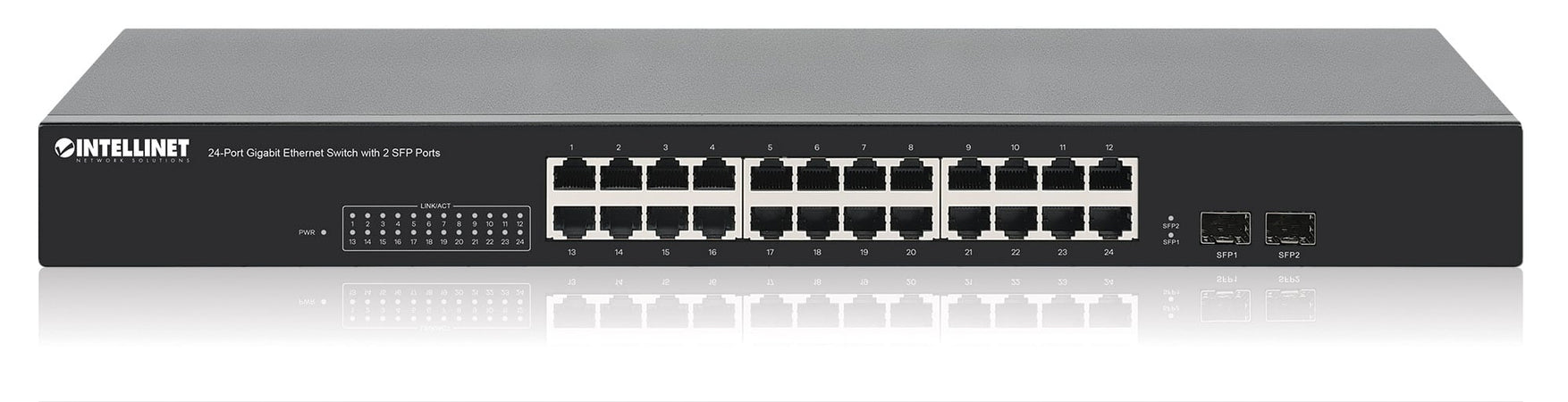 Gigabit Ethernet Switch 24 porte con 2 porte SFP