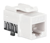 Frutto Keystone Slim Cat.6 per Cavo Rigido con Supporto Punch-Down 25 pz Bianco