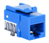 Frutto Keystone Slim Cat.6 per Cavo Rigido con Supporto Punch-Down 25 pz Blu