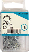 60-PEZZI---RONDELLE-DENTATE-ZINCATE-5,3MM