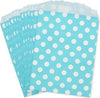 60-Sacchetti-Sacchetto-Busta-In-Carta-Celeste-Pois-16x13-Cm-Confettata-Caramelle