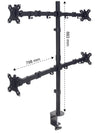 Supporto da Scrivania per 4 Monitor 13-32'' con Morsetto