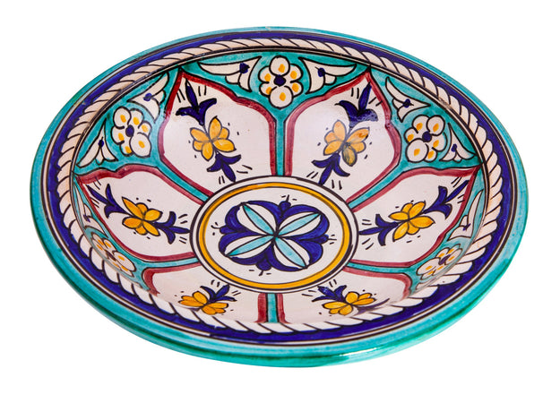 Biscottini Piatto Ceramica Marocchino Biscottini 33x33x9 Decorato a Mano Orientale Design