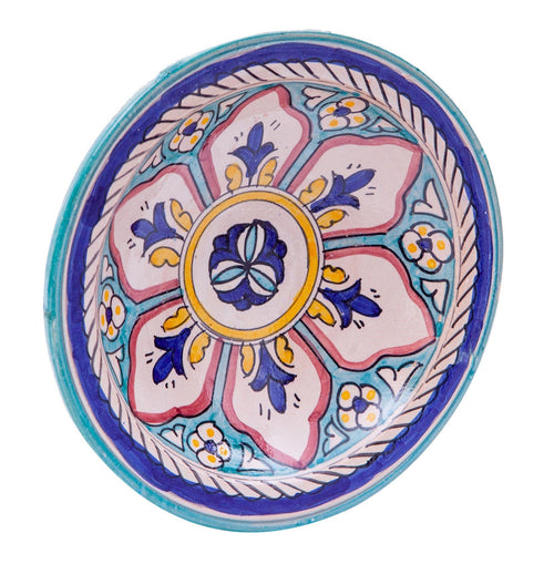 Biscottini Biscottini Piatto Ceramica Marocchina Dipinta a Mano Orientale 25x25x6