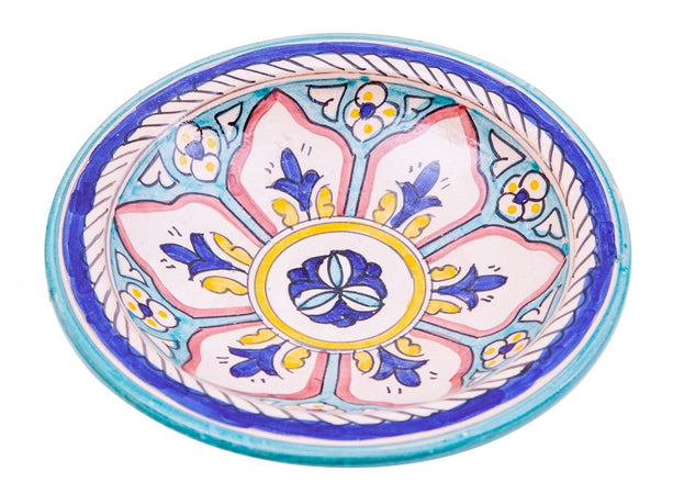 Biscottini Biscottini Piatto Ceramica Marocchina Dipinta a Mano Orientale 25x25x6