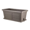 VASO FIORIERA RETTANGOLARE EFFETTO LEGNO CM. 80X40X34H BAMA CON SOTTOVASO