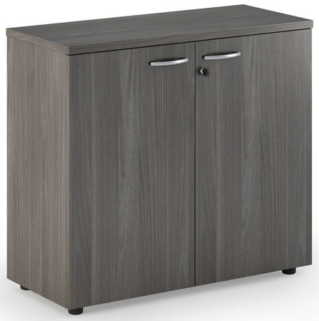 Mobile libreria con ante battenti in melaminico con serratura cm. 80x35x72h