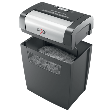 Distruggidocumenti Rexel Momentum X308 - frammenti 5x42 mm - DIN P-3 - 8 fogli - 15 lt