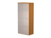 Libreria a piani con ante in vetro temperato senza serratura cm. 80x35x180h